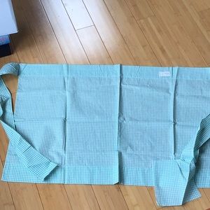 Adult vintage gingham apron, mint green NWT
